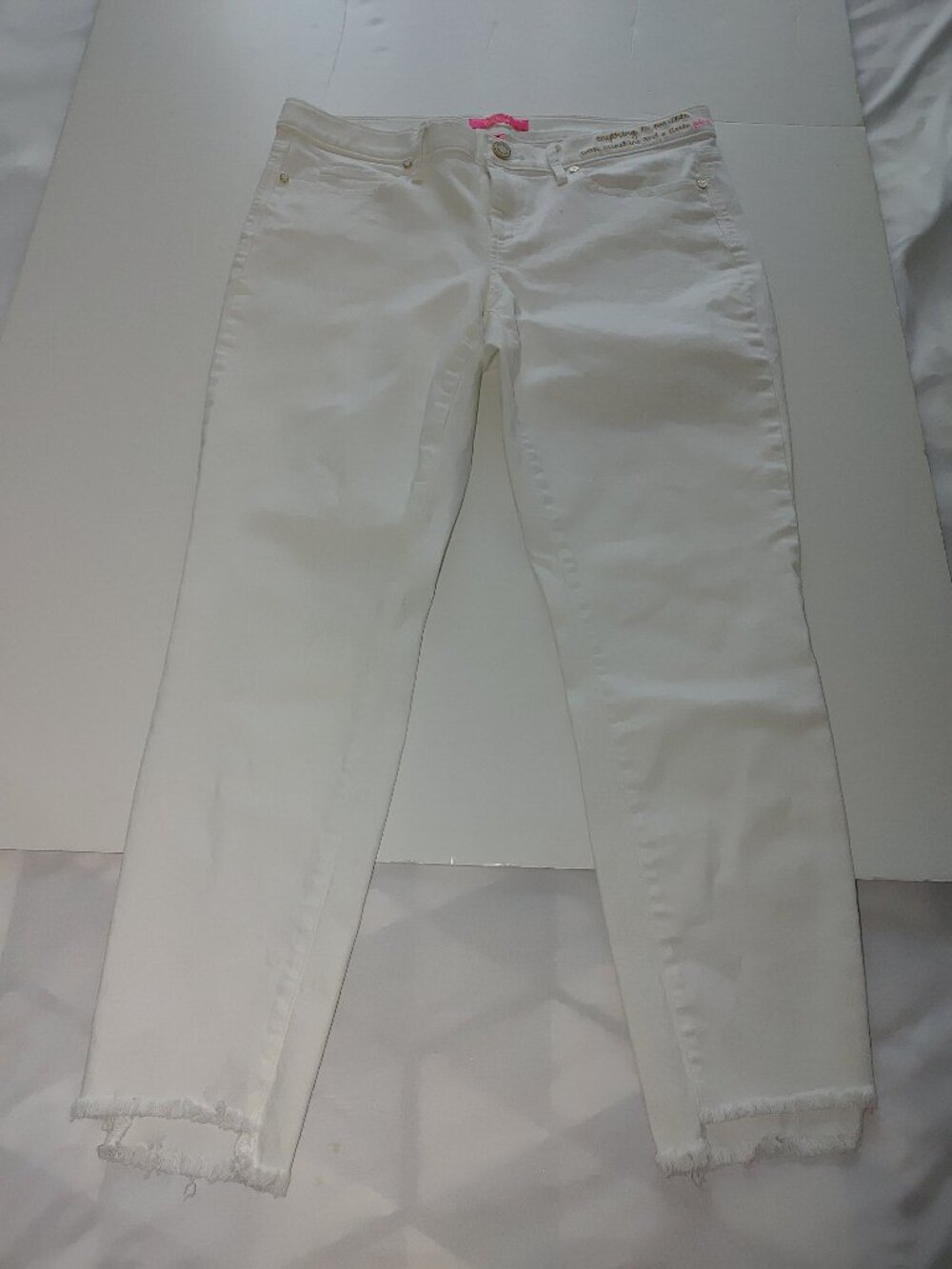 LILLY PULITZER Woman's Mid Rise Crop Jeans Size 14 NWOT
